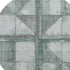 8' Sage And Gray Geometric Washable Round Rug With UV Protection