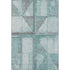 8' X 10' Teal And Gray Geometric Washable Area Rug With UV Protection