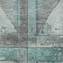 8' X 10' Teal And Gray Geometric Washable Area Rug With UV Protection