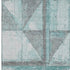 8' X 10' Teal And Gray Geometric Washable Area Rug With UV Protection