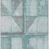 8' X 10' Teal And Gray Geometric Washable Area Rug With UV Protection