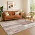 9' X 12' Copper And Gray Geometric Washable Area Rug With UV Protection