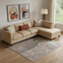 9' X 12' Copper And Gray Geometric Washable Area Rug With UV Protection