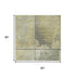 5' X 8' Gold And Gray Geometric Washable Area Rug With UV Protection