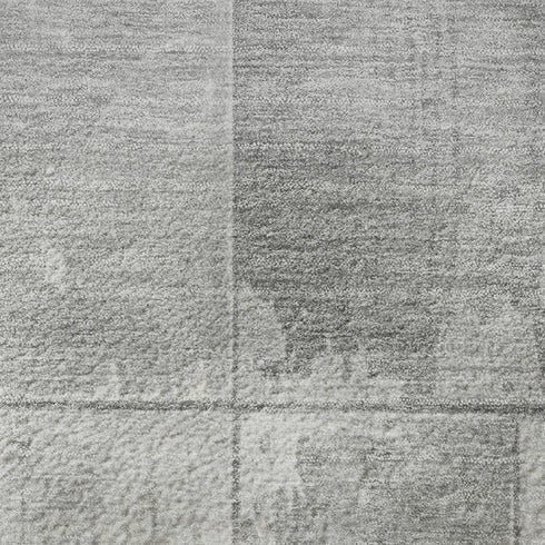 5' X 8' Gray And Silver Geometric Washable Area Rug With UV Protection