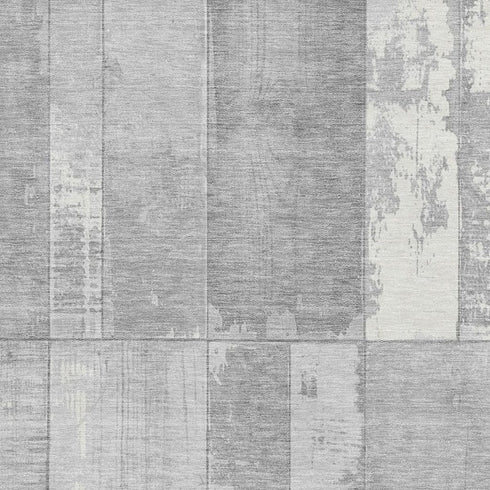 5' X 8' Gray And Silver Geometric Washable Area Rug With UV Protection