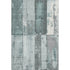 5' X 8' Pale Aqua And Gray Geometric Washable Area Rug With UV Protection