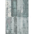 5' X 8' Pale Aqua And Gray Geometric Washable Area Rug With UV Protection