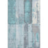 8' X 10' Teal And Gray Geometric Washable Area Rug With UV Protection