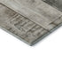 8' Taupe And Gray Geometric Washable Round Rug With UV Protection