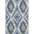 5' X 8' Blue Charcoal And Ivory Southwestern Washable Area Rug With UV Protection