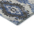 5' X 8' Blue Charcoal And Ivory Southwestern Washable Area Rug With UV Protection