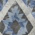 5' X 8' Blue Charcoal And Ivory Southwestern Washable Area Rug With UV Protection