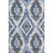 8' X 10' Blue Charcoal And Ivory Southwestern Washable Area Rug With UV Protection