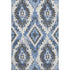 8' X 10' Blue Charcoal And Ivory Southwestern Washable Area Rug With UV Protection