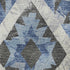 8' X 10' Blue Charcoal And Ivory Southwestern Washable Area Rug With UV Protection