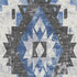 8' X 10' Blue Charcoal And Ivory Southwestern Washable Area Rug With UV Protection
