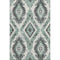 8' X 10' Pale Aqua Charcoal And Ivory Southwestern Washable Area Rug With UV Protection