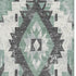 8' X 10' Pale Aqua Charcoal And Ivory Southwestern Washable Area Rug With UV Protection