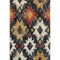 5' X 8' Black Gold And Rust Southwestern Washable Area Rug With UV Protection