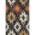 5' X 8' Black Gold And Rust Southwestern Washable Area Rug With UV Protection
