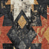 5' X 8' Black Gold And Rust Southwestern Washable Area Rug With UV Protection