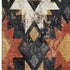 5' X 8' Black Gold And Rust Southwestern Washable Area Rug With UV Protection