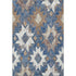 5' X 8' Blue Brown And Ivory Southwestern Washable Area Rug With UV Protection