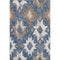 8' X 10' Blue Brown And Ivory Southwestern Washable Area Rug With UV Protection