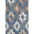 8' X 10' Blue Brown And Ivory Southwestern Washable Area Rug With UV Protection