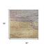5' X 8' Blush Gold And Ivory Abstract Washable Area Rug With UV Protection