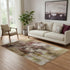 5' X 8' Blush Gold And Ivory Abstract Washable Area Rug With UV Protection