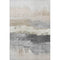5' X 8' Ivory Gray And Beige Abstract Washable Area Rug With UV Protection