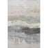 5' X 8' Ivory Gray And Beige Abstract Washable Area Rug With UV Protection