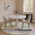 8' Mint Green Ivory And Gray Abstract Washable Round Rug With UV Protection