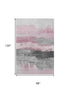 8' X 10' Pink Gray And Ivory Abstract Washable Area Rug With UV Protection