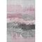 8' X 10' Pink Gray And Ivory Abstract Washable Area Rug With UV Protection