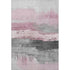 8' X 10' Pink Gray And Ivory Abstract Washable Area Rug With UV Protection