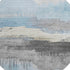 8' Sky Blue Gray And Ivory Abstract Washable Round Rug With UV Protection