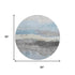 8' Sky Blue Gray And Ivory Abstract Washable Round Rug With UV Protection