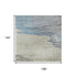 9' X 12' Sky Blue Gray And Ivory Abstract Washable Area Rug With UV Protection