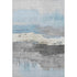 9' X 12' Sky Blue Gray And Ivory Abstract Washable Area Rug With UV Protection