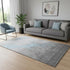 5' X 8' Blue And Gray Abstract Washable Area Rug With UV Protection