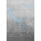 5' X 8' Blue And Gray Abstract Washable Area Rug With UV Protection