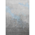 5' X 8' Blue And Gray Abstract Washable Area Rug With UV Protection