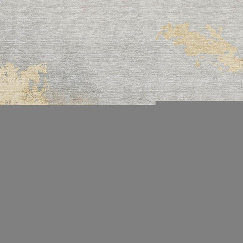 8' X 10' Gold And Gray Abstract Washable Area Rug With UV Protection
