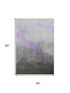5' X 8' Lavender And Gray Abstract Washable Area Rug With UV Protection