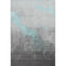 5' X 8' Teal And Gray Abstract Washable Area Rug With UV Protection