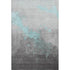 5' X 8' Teal And Gray Abstract Washable Area Rug With UV Protection