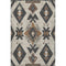 8' X 10' Beige And Charcoal Southwestern Washable Area Rug With UV Protection